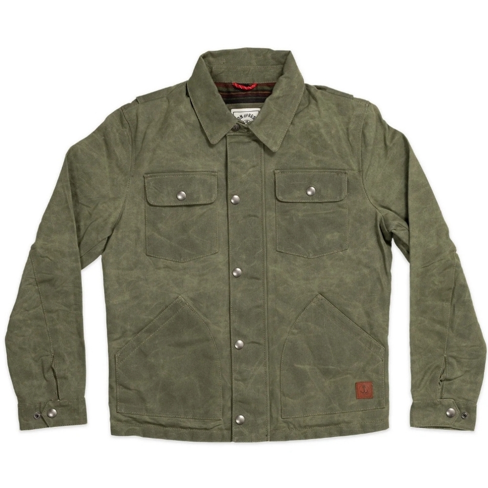 Iron and Resin Cruiser Jacket Waxed Canvas Olive XXXL (3XL)